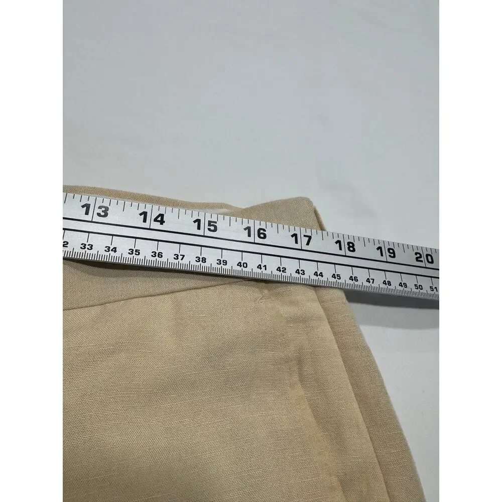 Louis Raphael Men's Tailored Linen Blend Dress Pants 35 W x 32‎ Inseam Beige